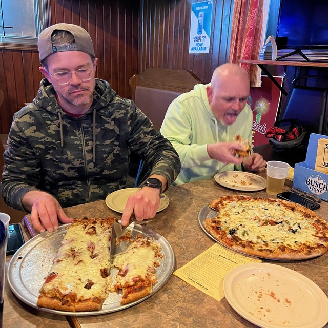 Gettin to enjoy some QC style pizza was an unexpected perk