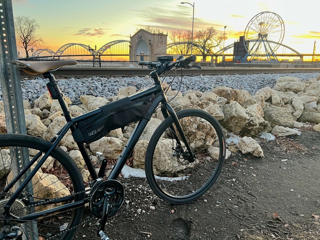 Brought the old aluminum Raleigh. It felt much more sluggish than my Standard.