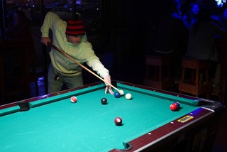 Kelly is good at pool