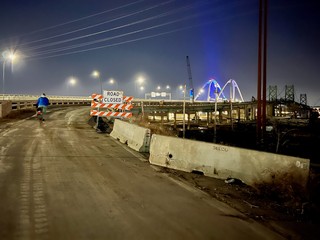 Biking - It's unreal that you can just bike right up onto the old i-74 bridge like this