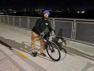 Biking - Looks like his back really hurts today