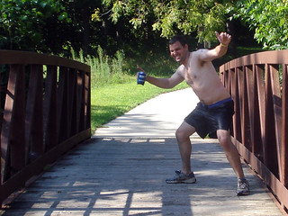 Chuck McGrane - Chuck on the walking bridge