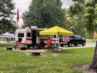 Got the canopy up to make the best of this weather