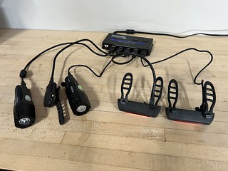 Biking - Gettin those lights charged up