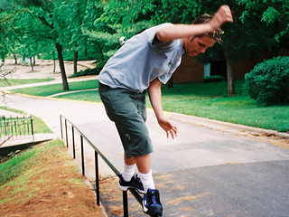 Attempting an Alley-Opp Mizuo at the Health Center Rail