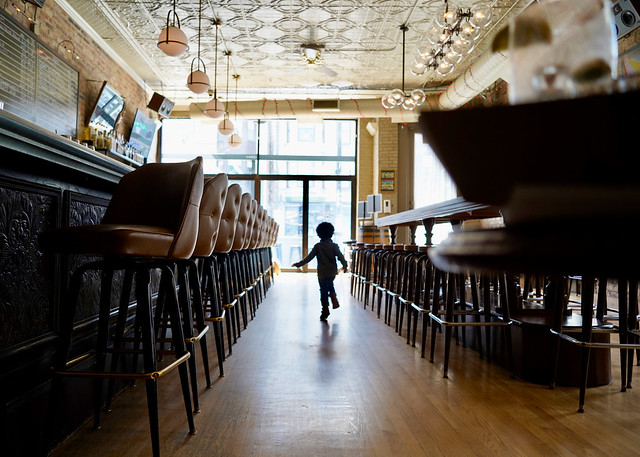 Running off to see the buses