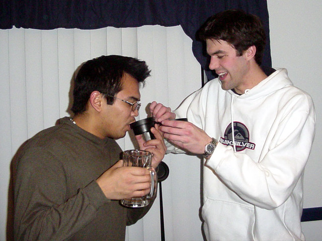 Drinking out of measuring cups?