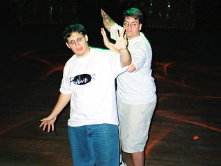 Chris and Spanky while we were checking sound, haha.