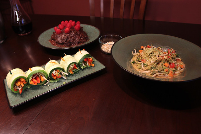 Our first raw vegan dinner