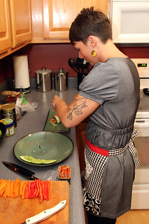 Making cucumber rolls
