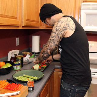 Making Cucumber Rolls