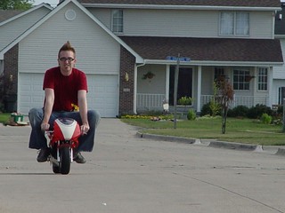 Harper Reed - Harper riding the pocket bike