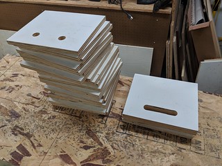 Handles cut out with the jigsaw