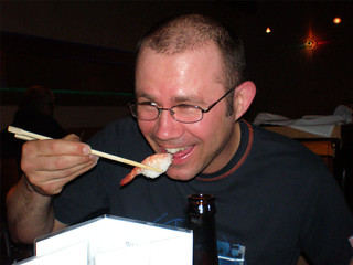 Sushi - Minnis trying sushi for the first time