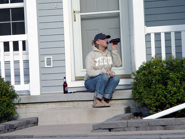 The funniest thing to find on your porch when you come home from work