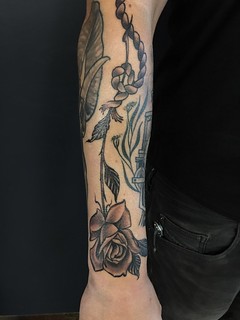 Tattoo - A rose on my forearm