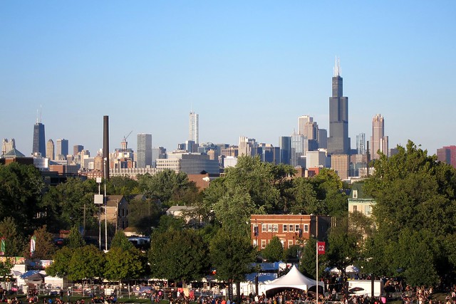 Chicago from the ferris wheel at Douglas Park