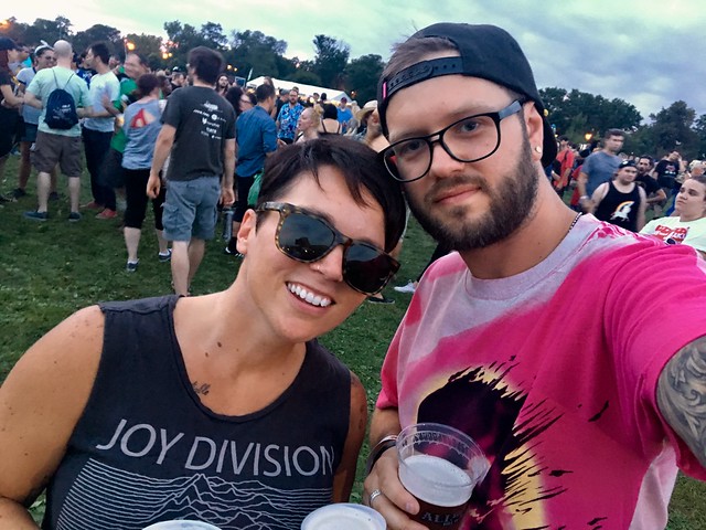 Having some pre-show beers with this chick