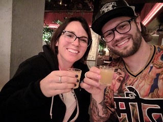 Drinks - The bartender at Boleo gave us a "welcome back" shot