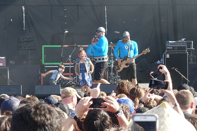 Kids rockin with the Aquabats