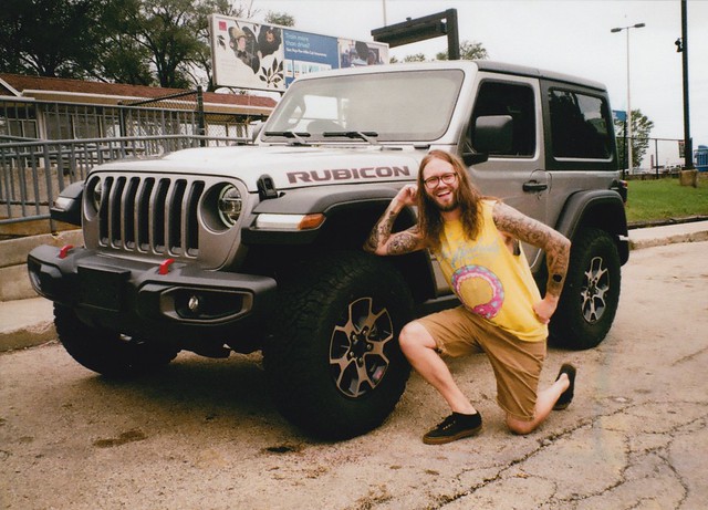 Picking Mitch and Jessica up from the train. Mitch told me to do a hardstyle pose by my Jeep