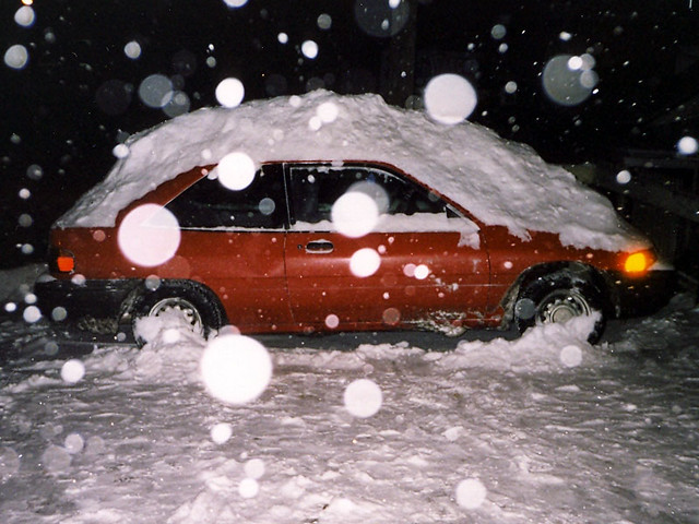 We Buried Jeff's Escort With Snow