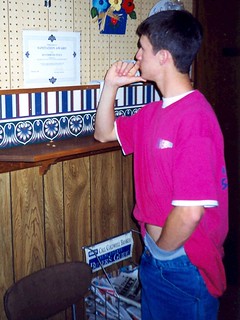 Riverbend Pizza - Reading our Sanitation Award