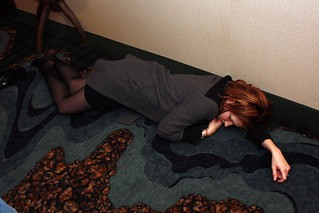 Napping in the stream while we were locked out