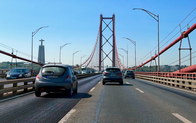 The Portuguese Golden Gate Bridge and Jesus tower