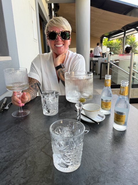 Enjoying here "martini"