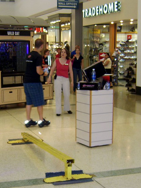 That rail is not safe, we need a rope!