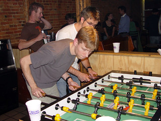Travel - French and German Doctors - owned us at foosball