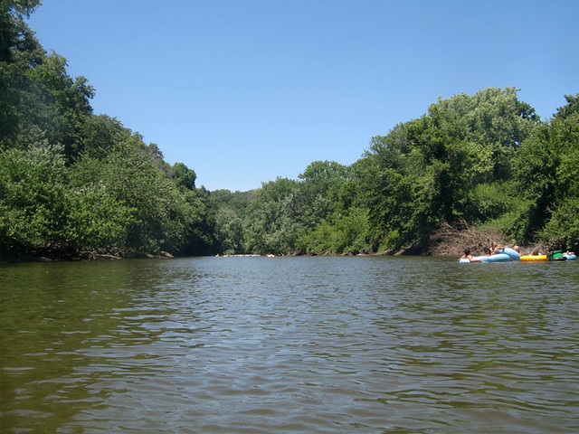Looking down the Iowa River