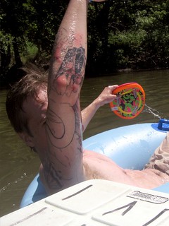 Pain - Cedric fell on some rocks and bloodied up his tattoo