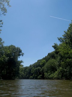 Looking down the Iowa River