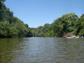 Looking down the Iowa River