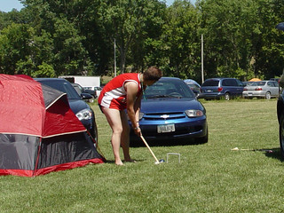 Playing croquet in my dipey