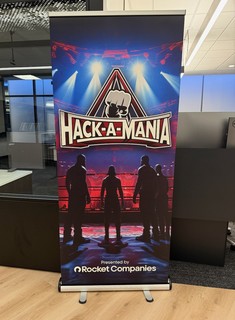 The signage for this hackathon was so over the top