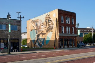 Art - A cool mural between a a tavern and the police athletic league