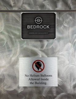 No Helium Balloons Allowed Inside the Building