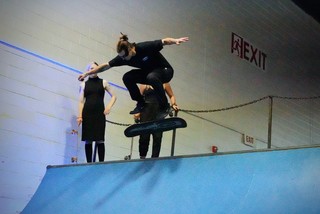 Skateboarding - Blind and going for big flip tricks