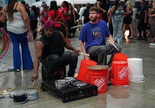 Travel - Bucket drummers at the Block Party