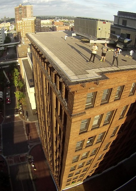 Hangin out on the roof of the Fleming building