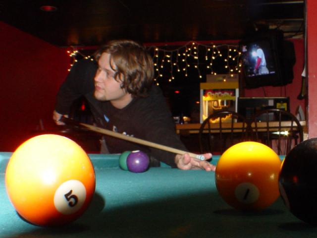 Me shooting pool