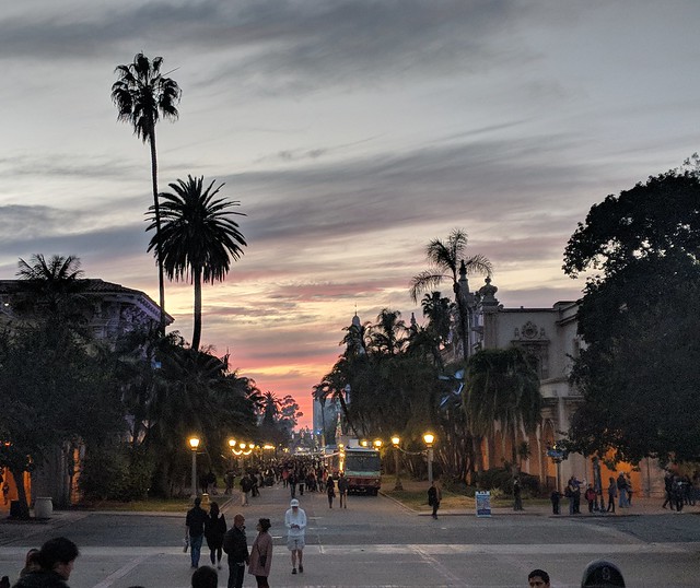 Another west coast sunset in Balboa Park