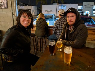 Havin a beer at Fall Brewery