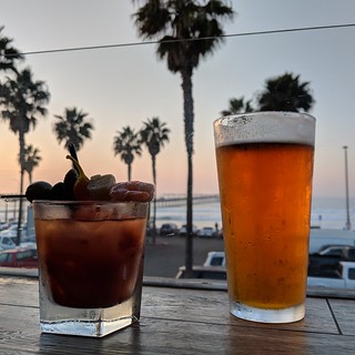 Sunset - Havin a drink and some fish tacos while watching the sunset over Ocean Beach