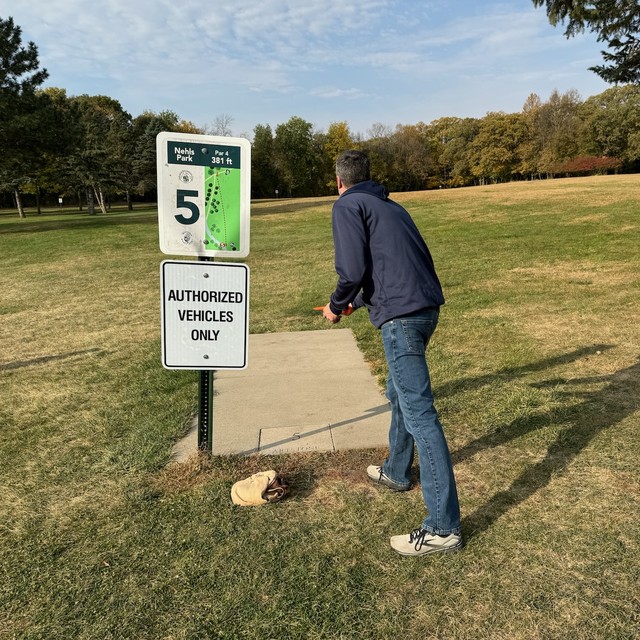 A morning round of disc golf with Josh