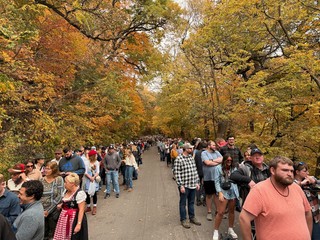 The line to Oktoberfest