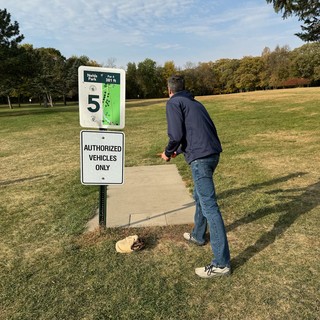 A morning round of disc golf with Josh